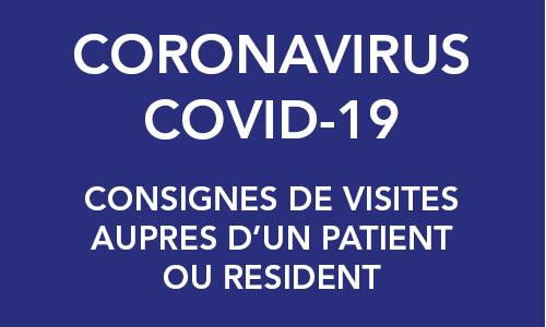 Coronavirus Covid-19 : consignes aux visiteurs