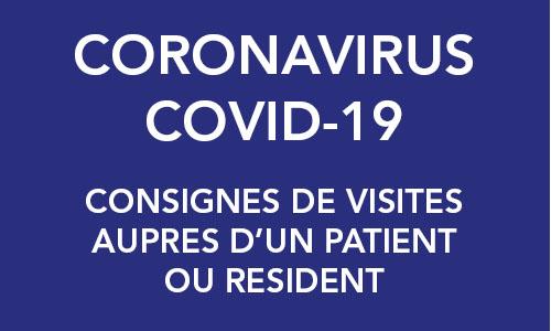 Coronavirus Covid-19 : consignes aux visiteurs