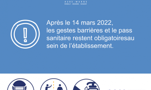 COVID-19 & GESTES BARRIÈRES : VIGILANCE MAINTENUE MÊME APRÈS LE 14 MARS 2022