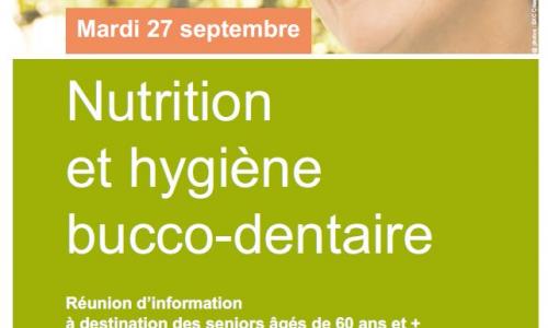 Réunion d'information sur la nutrition et l'hygiène bucco-dentaire des séniors de plus de 60 ans