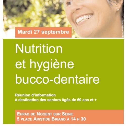Réunion d'information sur la nutrition et l'hygiène bucco-dentaire des séniors de plus de 60 ans