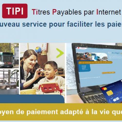 Réglez vos factures directement sur internet, grâce au système TIPI